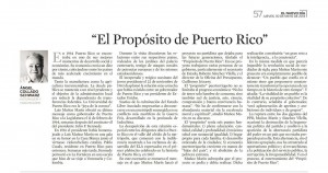 El propósito de Puerto Rico 